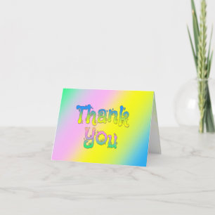 Colorful Bright Pastels Thank You Cards