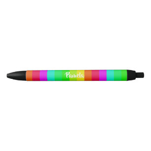 Colorful bright rainbow lines pen