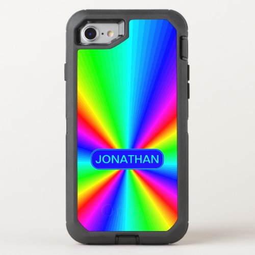 Colorful Bright Rainbow Personalized OtterBox Defender iPhone SE87 Case