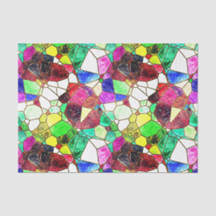 Colorful Bright Stained Glass Decoupage Tissue Paper