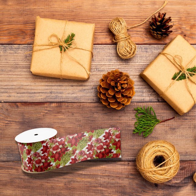 Colorful Bright Strawberry Floral  Satin Ribbon (Creator Uploaded)