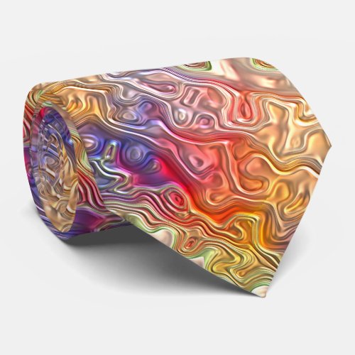 Colorful Bright Stylish Abstract Swirl Pattern Tie