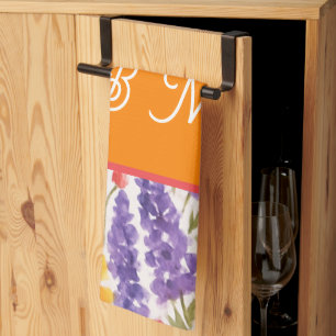 colorful Bright Summer floral Garden bloom Kitchen Towel