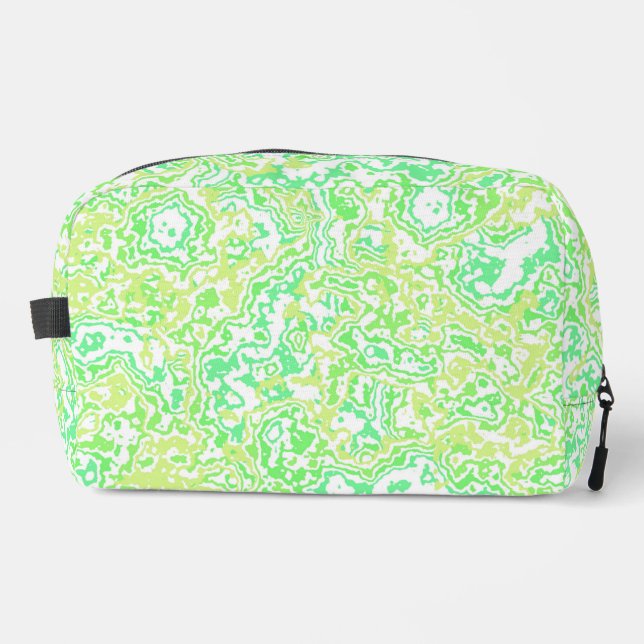 Colorful Bright Trippy Groovy Funky Hippie Marble Dopp Kit (Front)