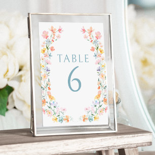 Colorful Bright Wildflowers Spring Wedding Invitation