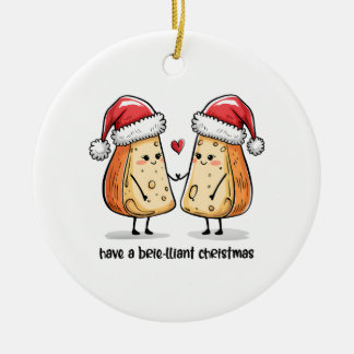 Colorful Brilliant Christmas Ceramic Ornament