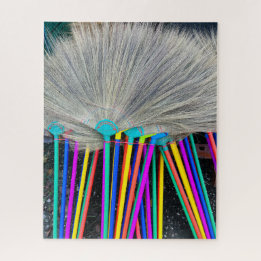 Colorful Brooms Jigsaw Puzzle