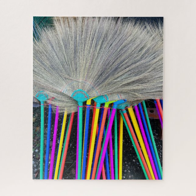 Colorful Brooms Jigsaw Puzzle (Vertical)