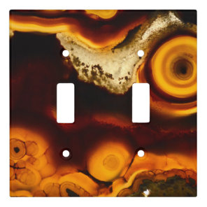 Colorful Brown Agate Light Switch Cover