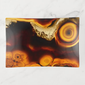 Colorful Brown Agate Trinket Tray