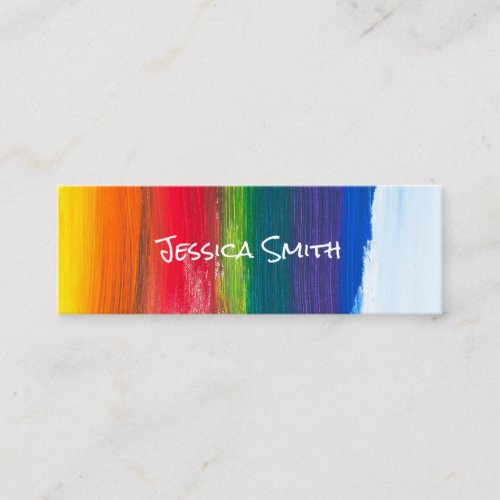 Colorful  Brush Strokes  Artist Mini Business Card
