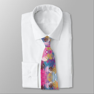 Colorful Brush Strokes Neck Tie