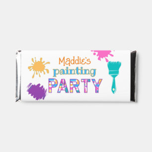 Colorful Brush Strokes paint party candy wrappers Hershey Bar Favors