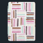 Colorful Brush Strokes Personalized iPad Pro Cover<br><div class="desc">Fun abstract pattern of colorful brush paint strokes. Personalize it with your name or monogram.</div>