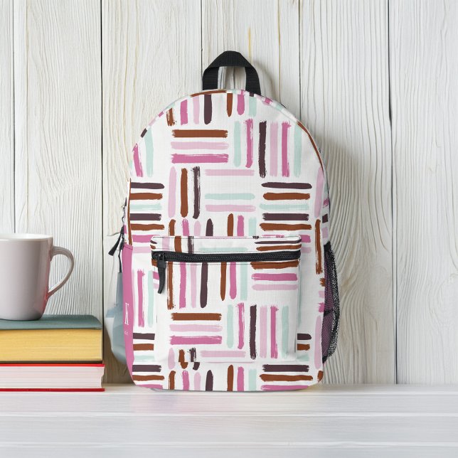 Colorful Brush Strokes Personalized Printed Backpack (Creator Uploaded)