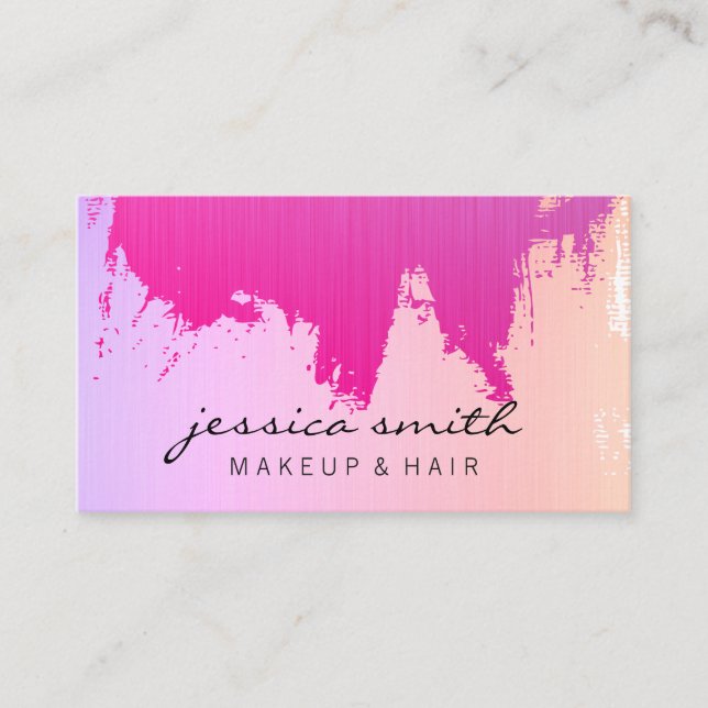 Colorful Brushed (Glamour) Business Card (Front)