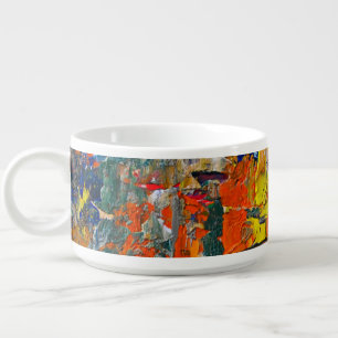 Colorful Brushstroke Abstract – Artist Palette Bowl