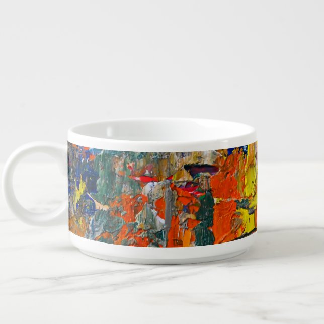 Colorful Brushstroke Abstract – Artist Palette Bowl (Right)