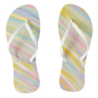 Colorful Brushstroke Flip Flops