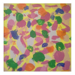 Colorful Brushstrokes Abstract Acrylic Art