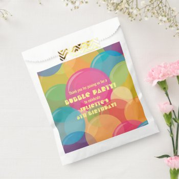 Colorful Bubble Birthday Party Favor Bag by youreinvited at Zazzle