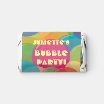 Colorful Bubble Birthday Party Hershey's Miniatures by youreinvited at Zazzle