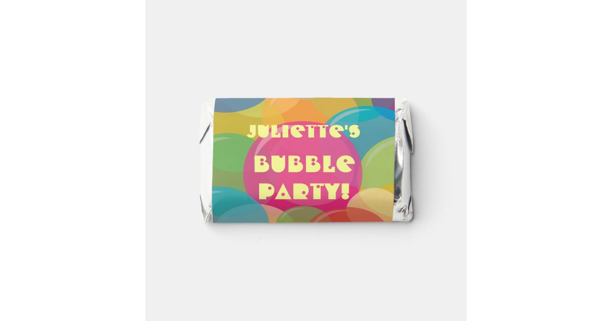 Colorful Bubble Birthday Party Hershey's Miniatures Zazzle