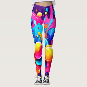 Colorful Bubble Blast Leggings
