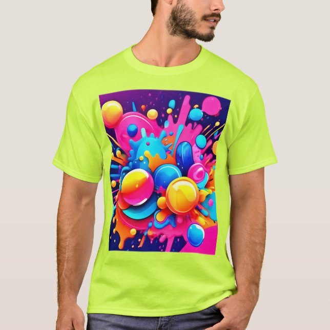 Colorful Bubble Blast T-Shirt (Front)