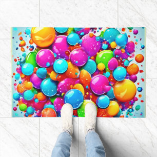 Colorful Bubble Explosion Doormat