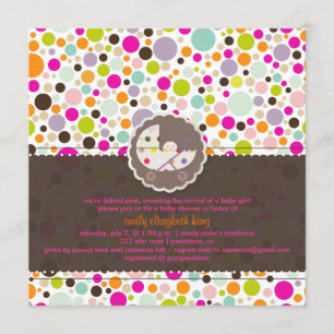Colorful Bubble Gum/Dots Birth Announcement