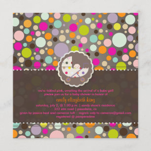 Colorful Bubble Gum/Dots Birth Announcement