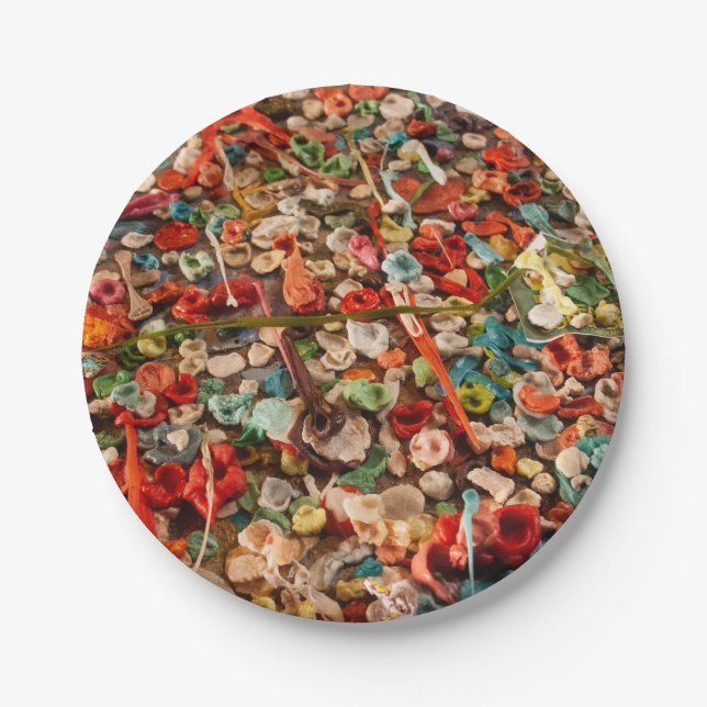 Colorful Bubble Gum Paper Plate (Front)