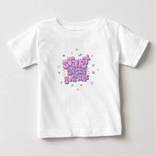 Colorful Bubble Letter Quote Baby T-Shirt