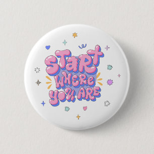 Colorful Bubble Letter Quote Button