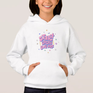 Colorful Bubble Letter Quote Hoodie