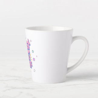 Colorful Bubble Letter Quote Latte Mug
