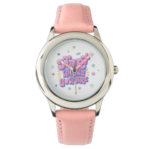 Colorful Bubble Letter Quote Watch