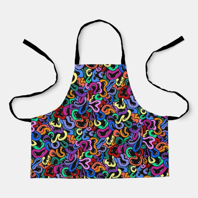 Colorful Bubble Pattern Apron (Front)