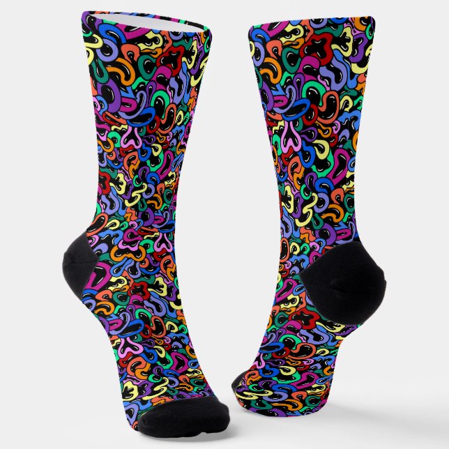 Colorful Bubble Pattern Socks (Angled)