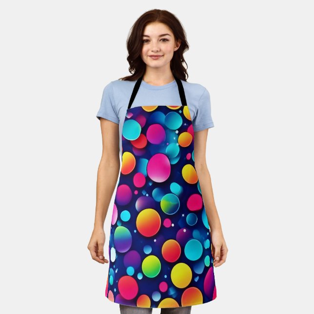 Colorful Bubble Symphony Apron (Worn)