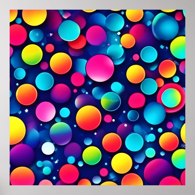 Colorful Bubble Symphony Poster (Front)