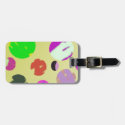 colorful bubble universe abstract art luggage tag