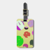 colorful bubble universe abstract art luggage tag (Front Vertical)
