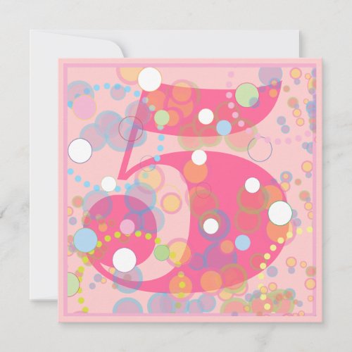 Colorful Bubbles Any Age Birthday Party Invitation