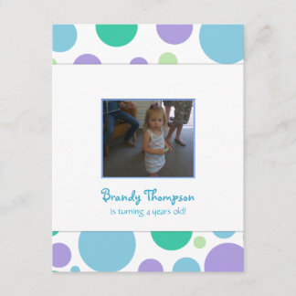 Colorful Bubbles Birthday Party Invitation