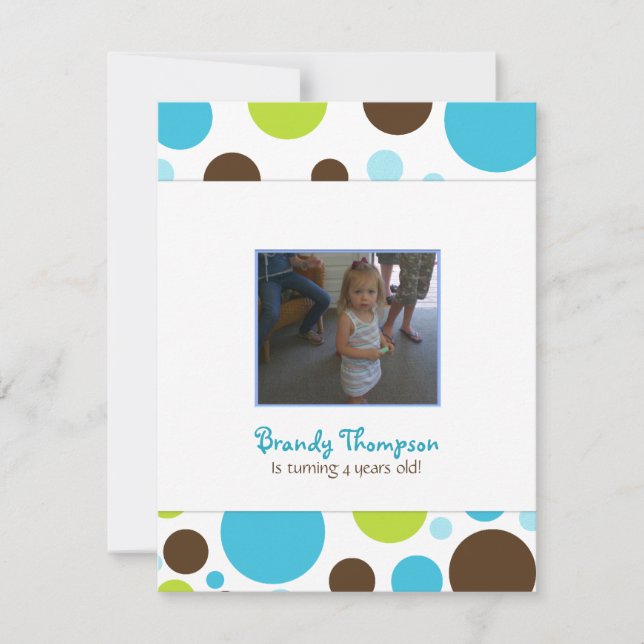 Colorful Bubbles Birthday Party Invitation (Front)