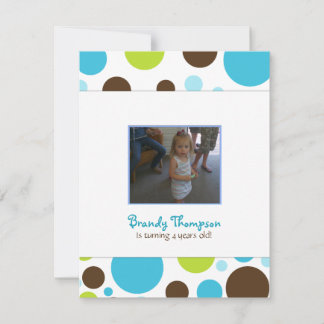 Colorful Bubbles Birthday Party Invitation