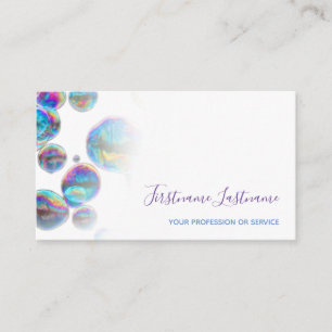 Colorful bubbles birthday planner and party busine business card