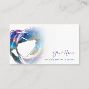 Colorful bubbles birthday planner and party business card